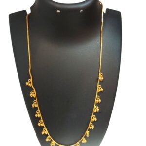 Elegant Gold Finish Charm Necklace